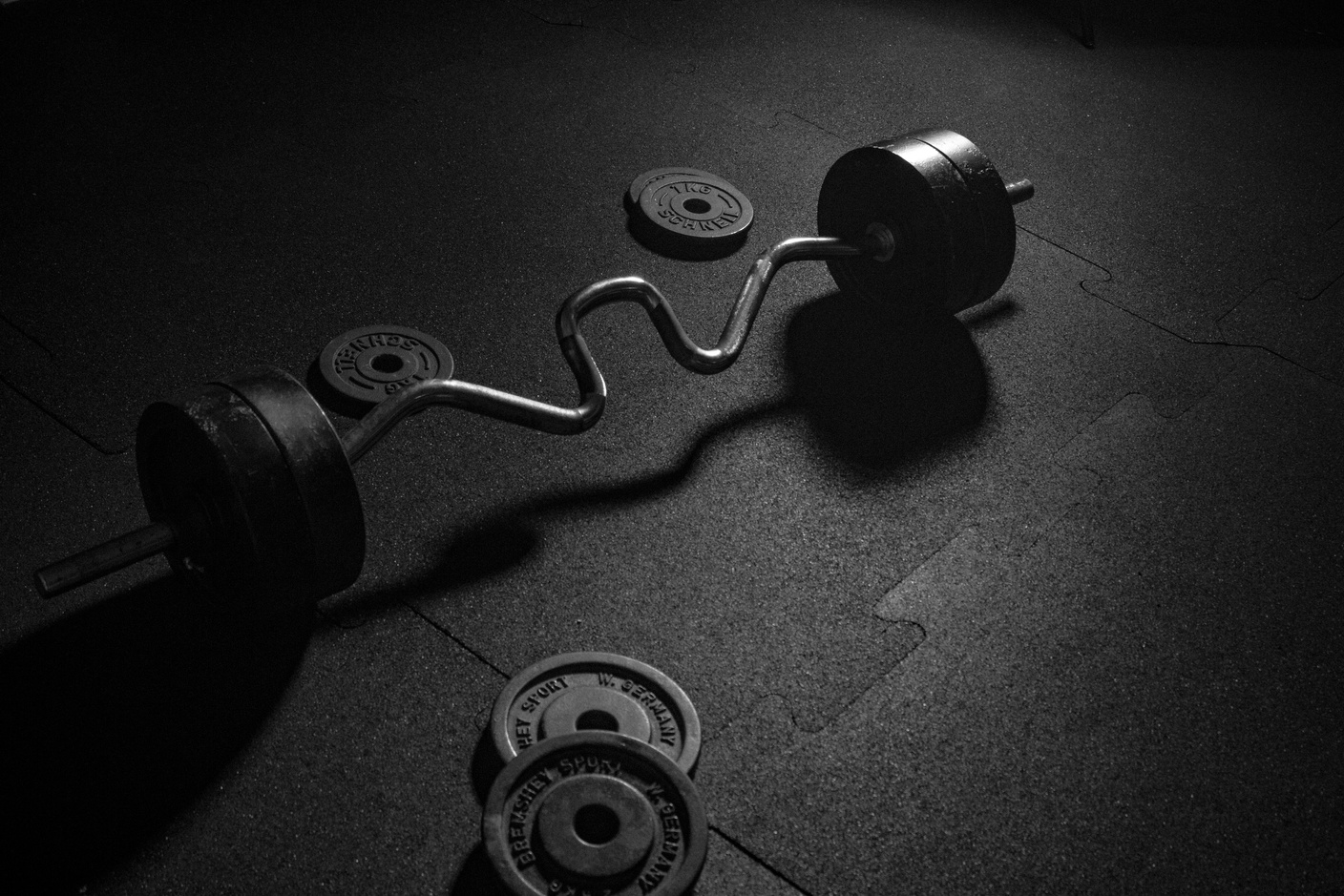 Dumbell on Black Background